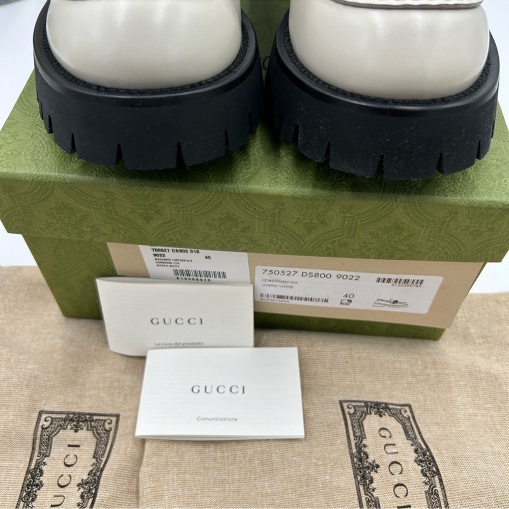Women’s Gucci, inner locking GG patent leather loafer size 40 made in Italy - Picture 12 of 16